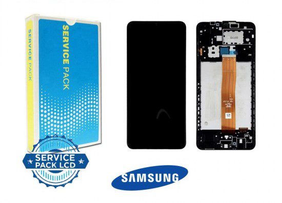 تاچ ال سی دی سامسونگ A125 سرویس پک با فریم-LCD A12-(A125) SERVICE PACK WITH FRAME