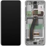 تاچ ال سی دی سامسونگ S20 سرویس پک با فریم سفید -LCD S20 -( G980 ) SERVICE PACK WITH PACK WHITE