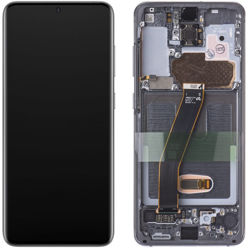 تاچ ال سی دی سامسونگ S20 سرویس پک با فریم مشکی -LCD S20 -( G980 ) SERVICE PACK WITH PACK BLACK